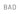 BAD logo white