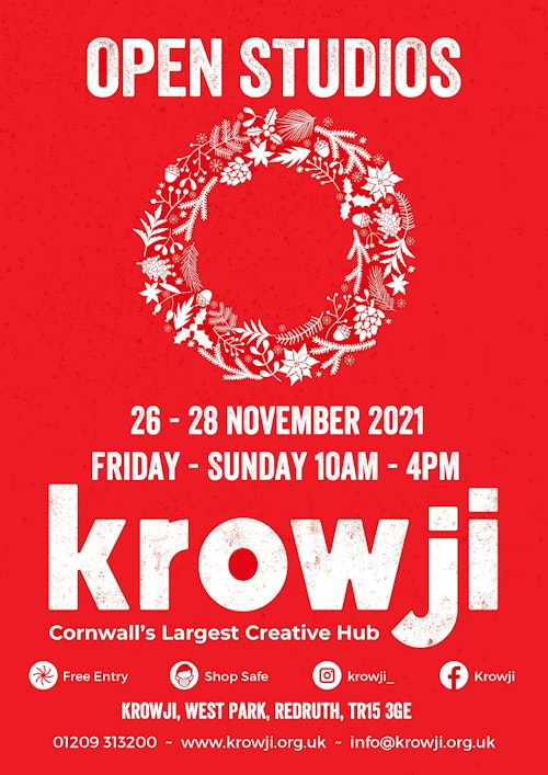 A4 Poster Krowji Open Studios Christmas 2021